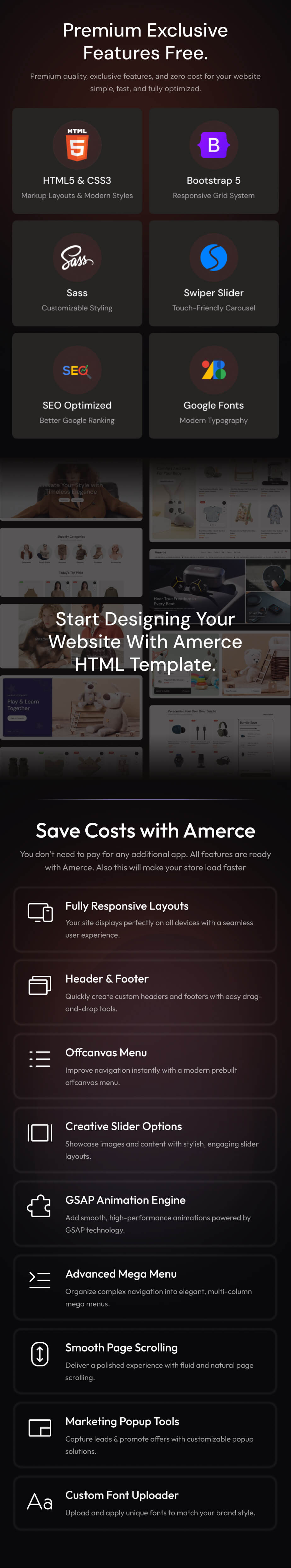 Amerce - Multipurpose eCommerce HTML, Bootstrap, Next.js, React Template