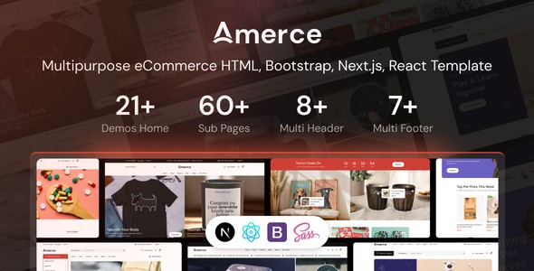 Amerce – Multipurpose eCommerce HTML, Bootstrap Template
