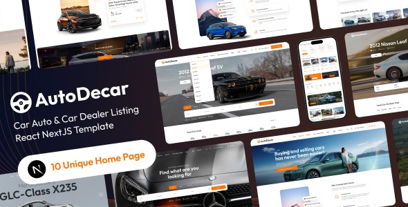 AutoDeal – Car Dealer, Rental & Listing React NextJS Template