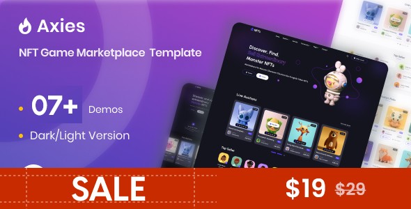 Axies – NFT Marketplace HTML Template