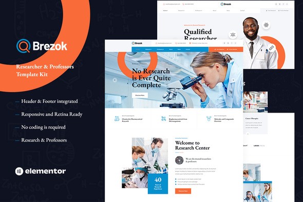 Brezok – Academic Research & STEM Elementor Template Kit Brezok – Academic Research & STEM Elementor Template Kit