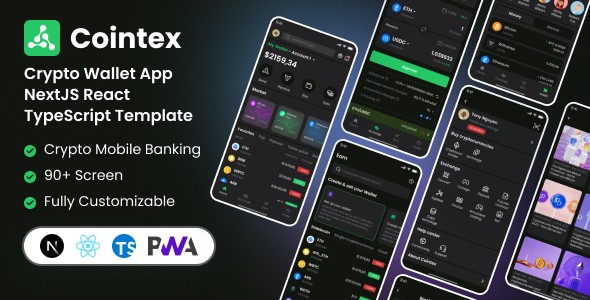 Cointex – Crypto Wallet Mobile TypeScript & NextJS PWA