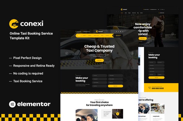 Conexi – Online Taxi Booking Service Template Kit Conexi – Online Taxi Booking Service Template Kit