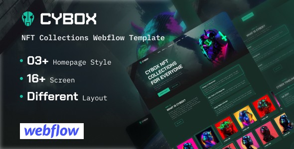 Cybox – NFT Collections Webflow Template
