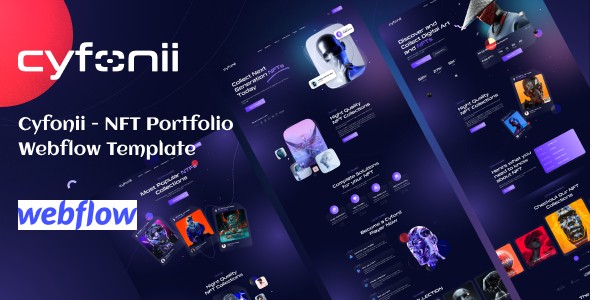 Cyfonii – NFT Portfolio Webflow Template