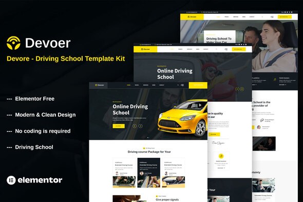 Devore – Driving School Elementor Template Kit