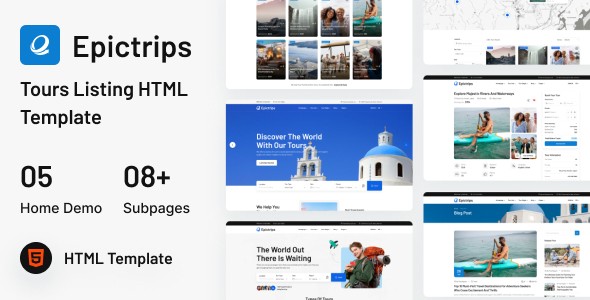 EpicTrips- Travel & Tour Booking HTML Template EpicTrips- Travel & Tour Booking HTML Template