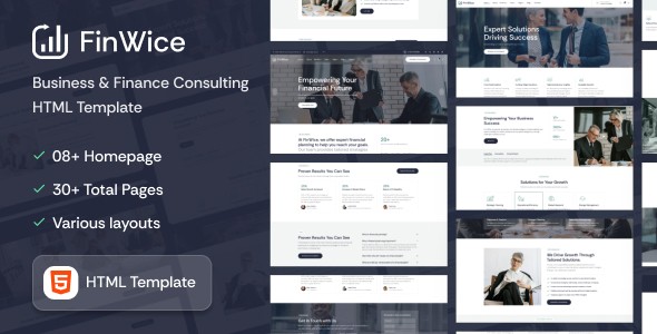 FinWice – Business & Finance Consulting HTML Template