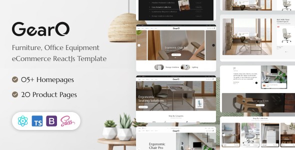 GearO – Furniture, Office Equipment eCommerce React Template