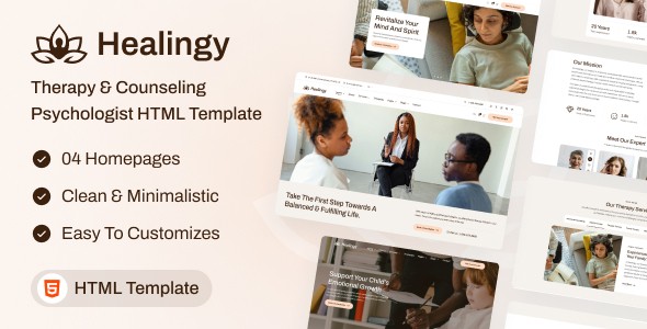 Healingy – Therapy & Counseling Psychologist HTML Template Healingy – Therapy & Counseling Psychologist HTML Template