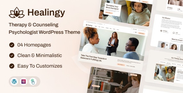Healingy – Therapy & Counseling Psychologist WordPress Theme Healingy – Therapy & Counseling Psychologist WordPress Theme