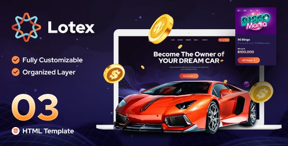 Lotex – Online Lotto & Lottery HTML Template Lotex – Online Lotto & Lottery HTML Template