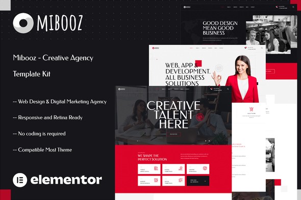 Mibooz – Creative Agency Elementor Template Kit Mibooz – Creative Agency Elementor Template Kit