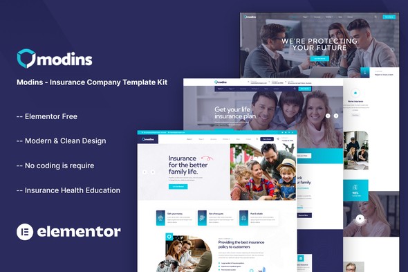 Modins – Insurance Company Elementor Template Kit Modins – Insurance Company Elementor Template Kit