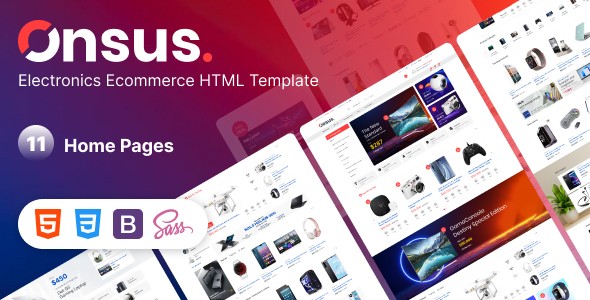 Onsus – Electronics E-commerce HTML Template