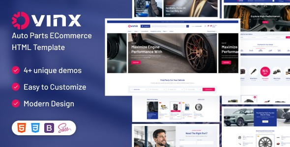 Ovinx – Auto Parts eCommerce HTML Template