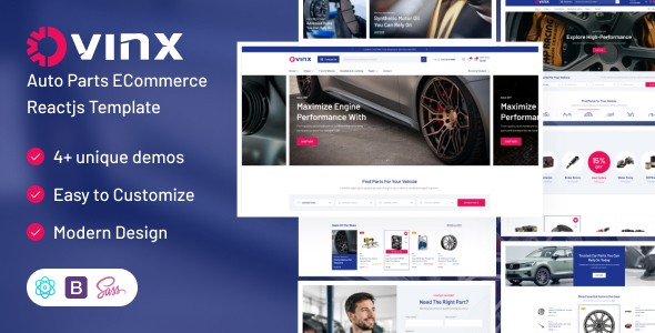 Ovinx – Auto Parts eCommerce React Template