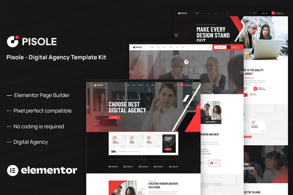 Pisole – Digital Agency Elementor Template Kit Pisole – Digital Agency Elementor Template Kit