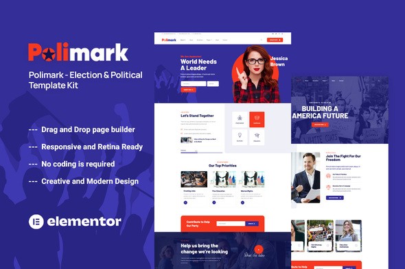 Polimark – Political Campaign & Elections Elementor Template Kit Polimark – Political Campaign & Elections Elementor Template Kit