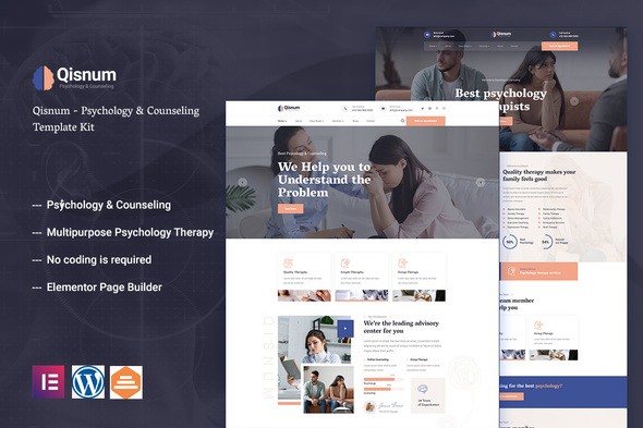 Qisnum – Psychology & Counseling Elementor Template Kit Qisnum – Psychology & Counseling Elementor Template Kit