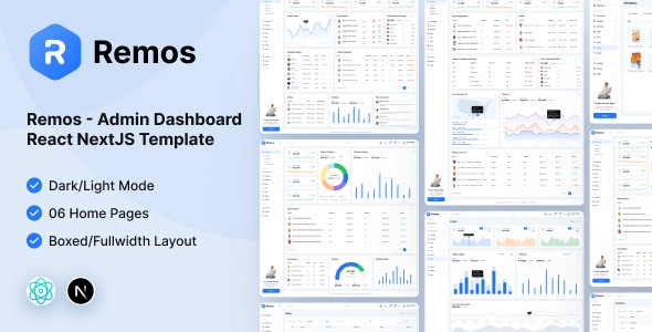 Remos – eCommerce Admin Dashboard React NextJS Template