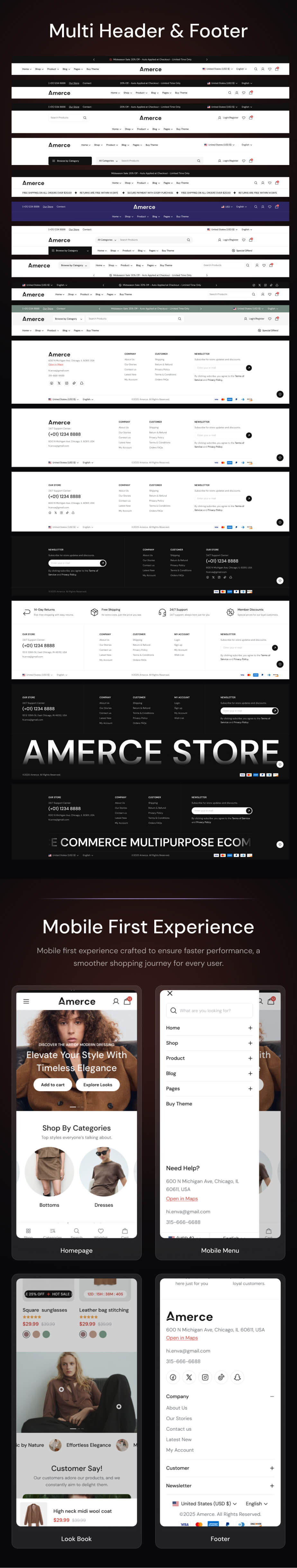 Amerce - Multipurpose eCommerce HTML, Bootstrap Template