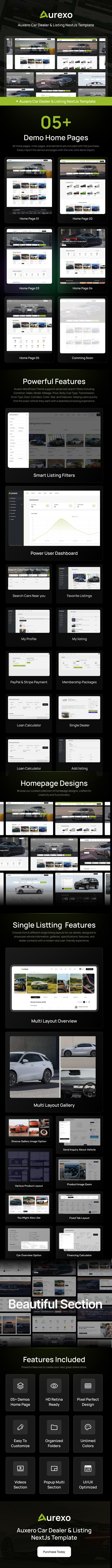 Auxero Car Dealer & Listing NextJs Template