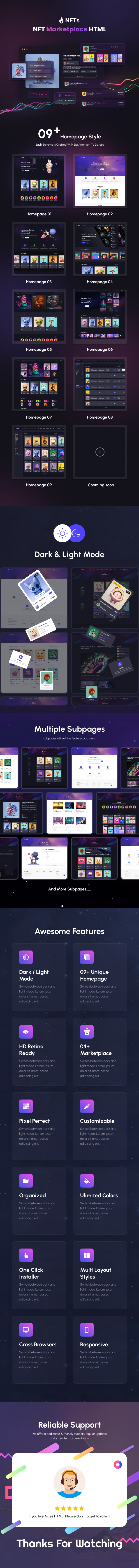 Axies – NFT Marketplace Tailwind CSS Template