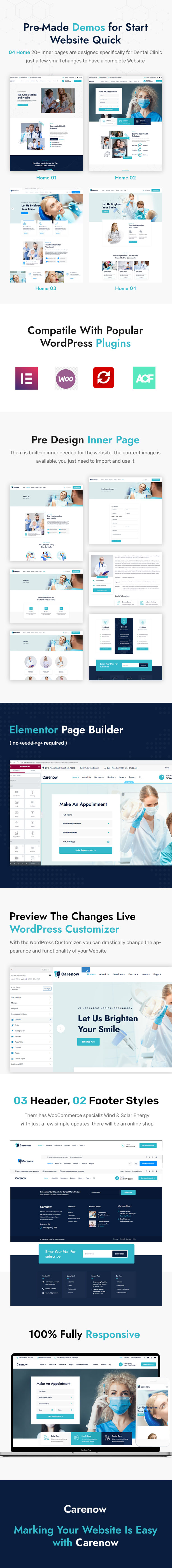 Carenow – Medical & Dentist WordPress Theme