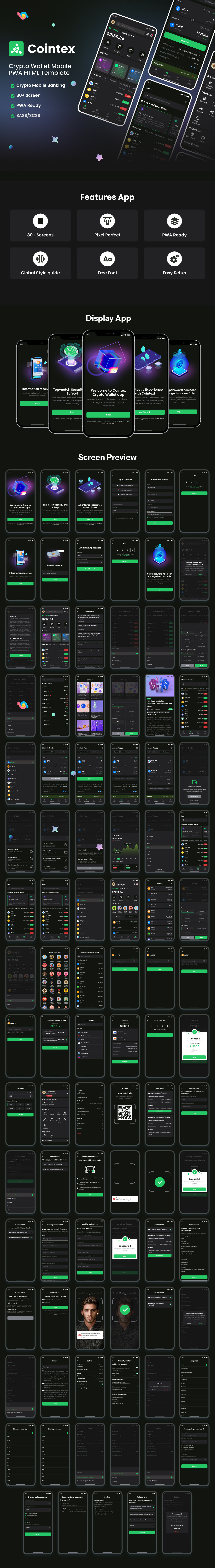 Cointex | Crypto Wallet Mobile PWA HTML Template