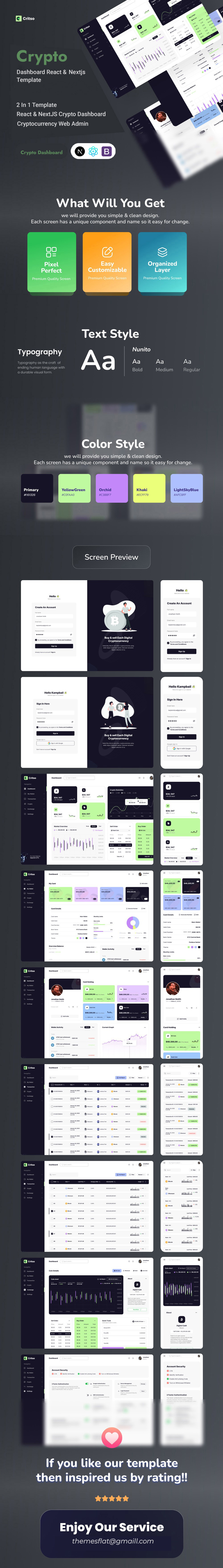 Critso – Crypto Dashboard React & NextJS Template