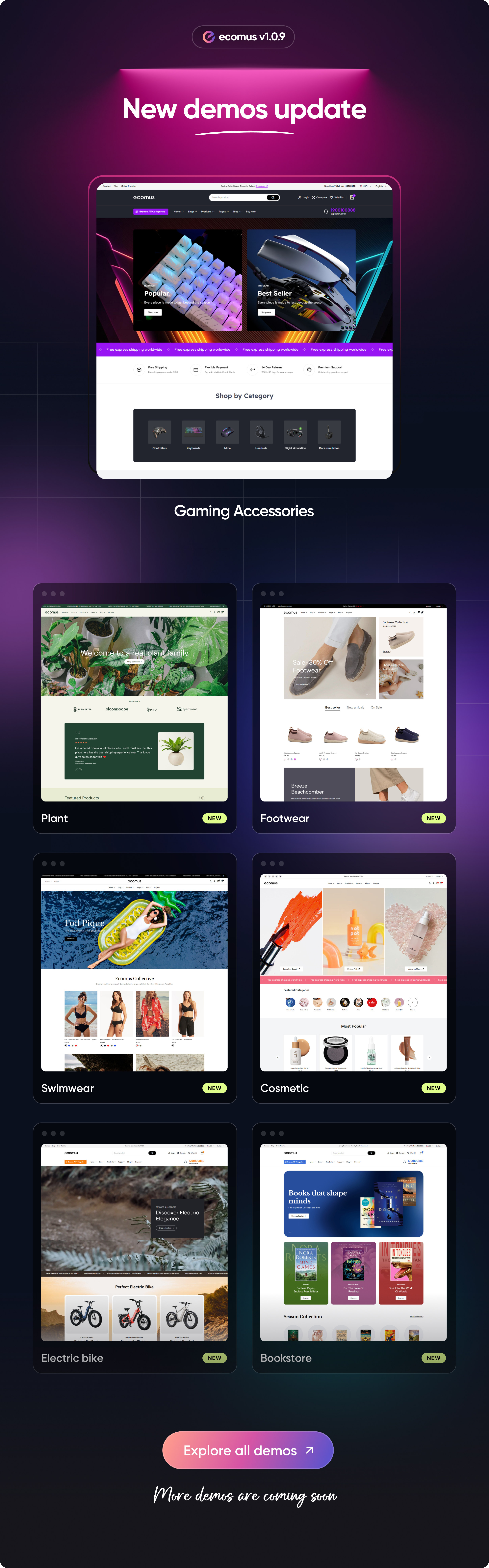 Ecomus Fashion eCommerce HTML, Bootstrap Template