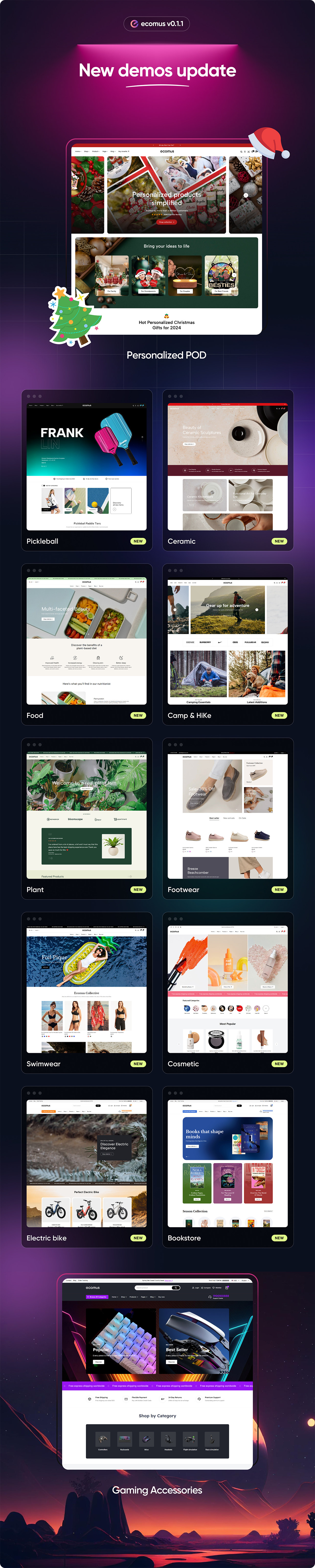 Ecomus Ultimate eCommerce React NextJs, Bootstrap Template