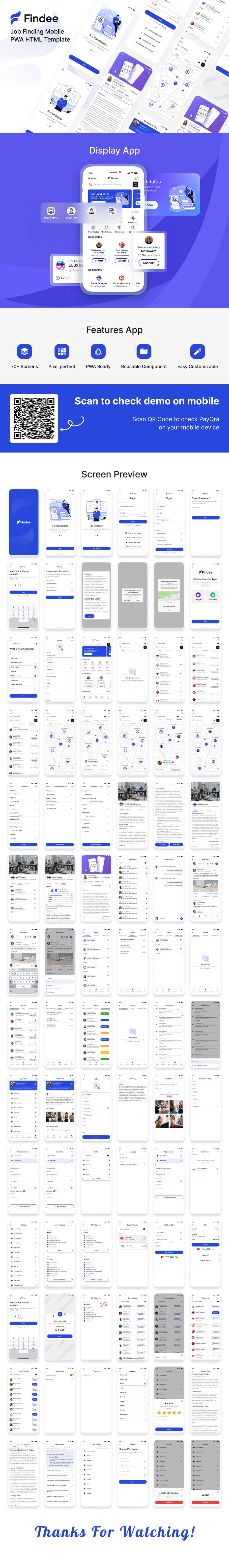 Findee | Job Finding Mobile PWA HTML Template
