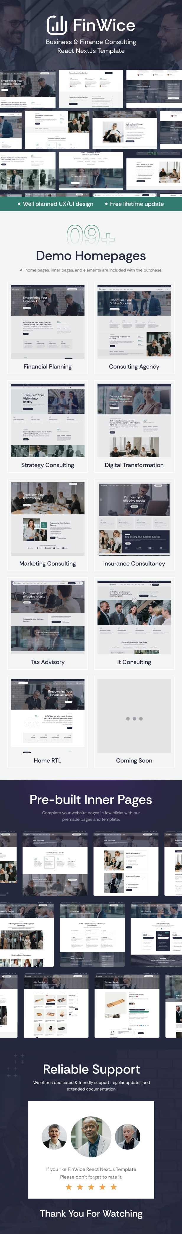 Finwice | Business & Finance Consulting ReactJs Template