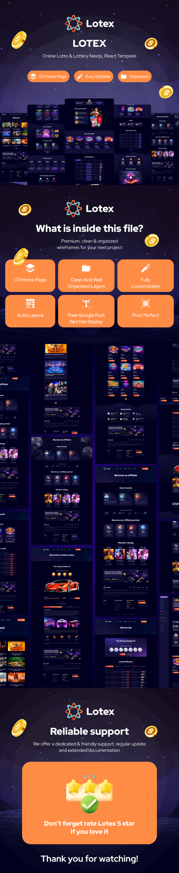 Lotex – Online Lotto & Lottery Nextjs and React Template
