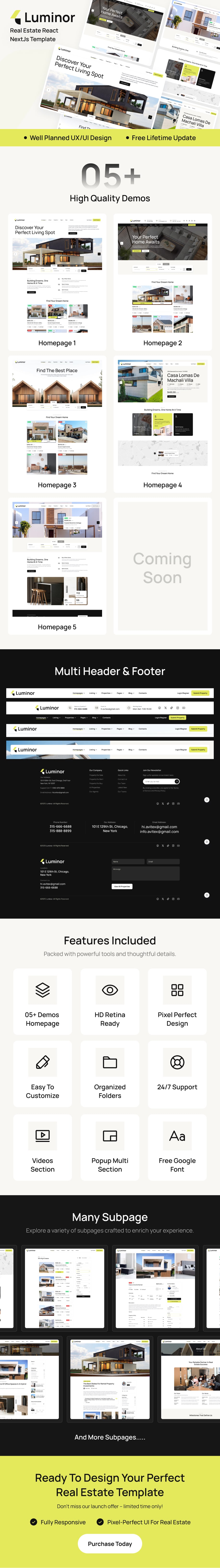 Luminor - Real Estate NextJs + Typescript Template - 1