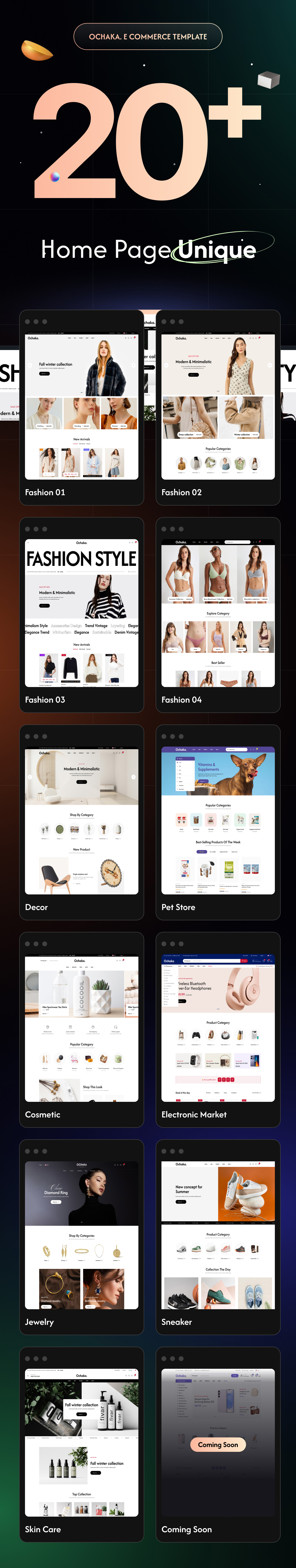 Ochaka. | Multipurpose eCommerce Figma Template