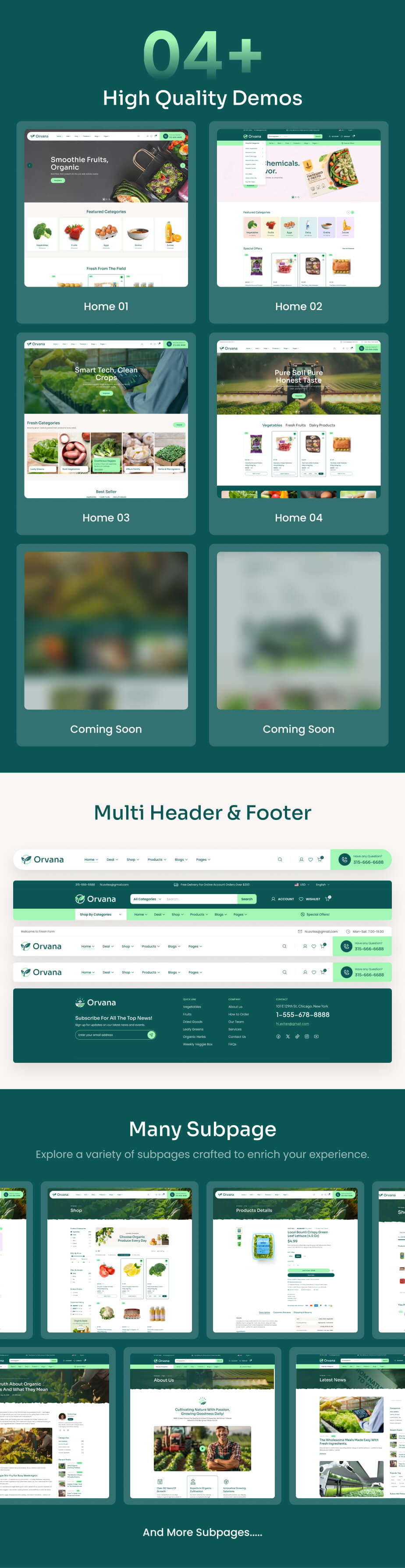 Orvana | Organic & Food Store HTML5 Template