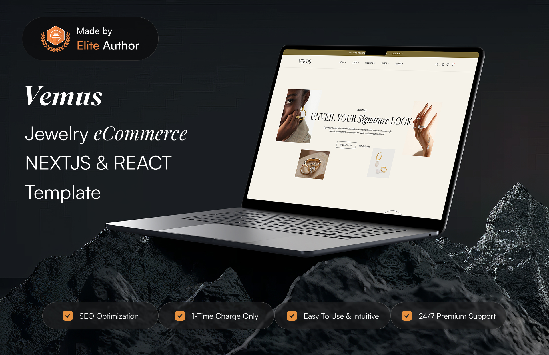 Vemus – Jewelry Ecommerce Nextjs React Template