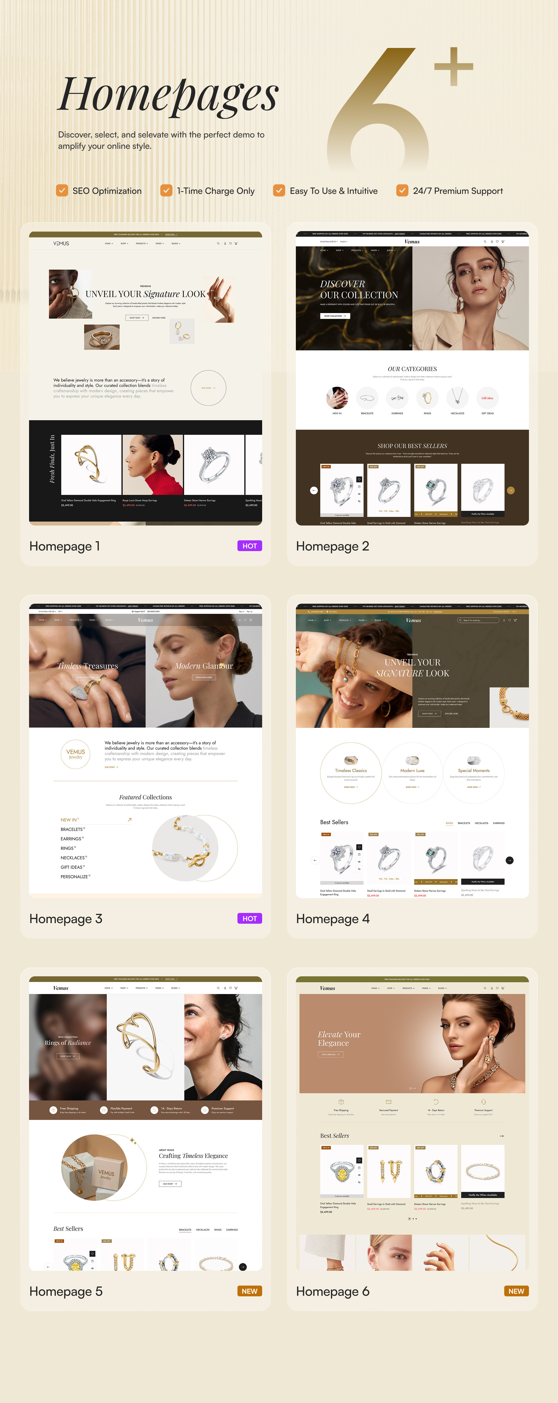 Vemus – Jewelry Ecommerce Nextjs React Template
