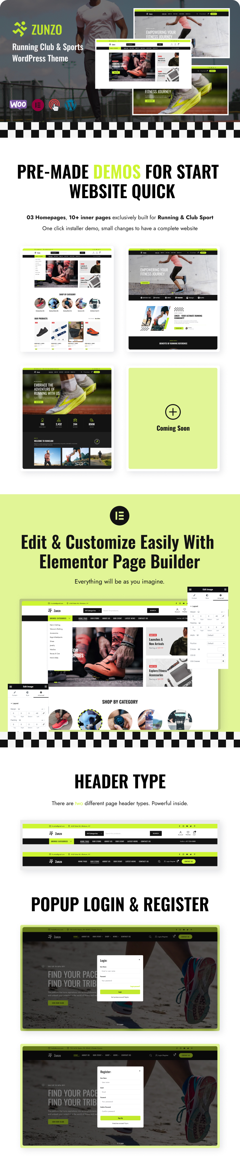 Zunzo – Running Club and Sports WooCommerce Theme