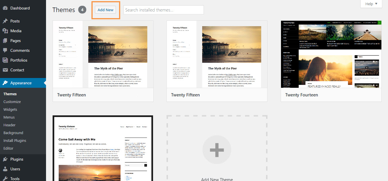 Add New theme