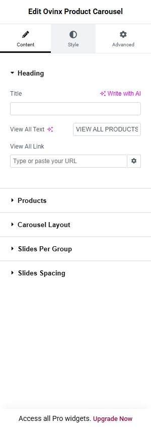 Ovinx Product Carousel content