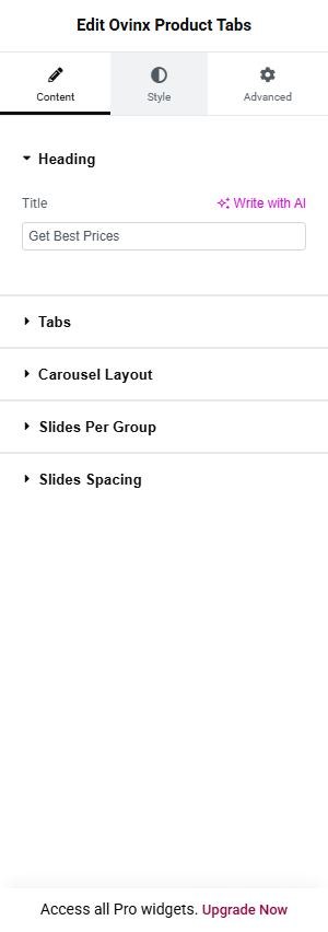 Ovinx Product Tabs content