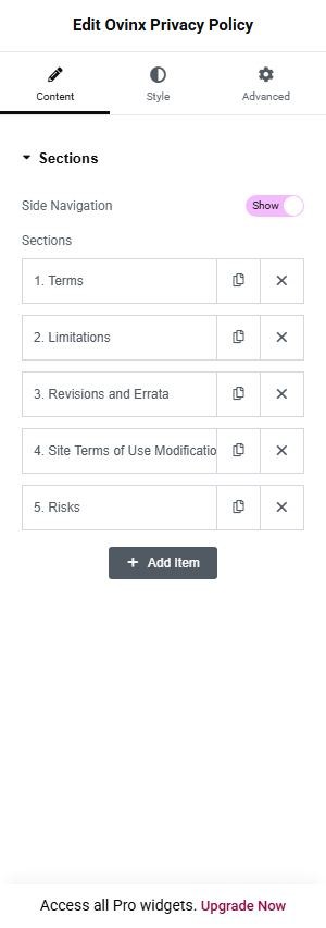 Ovinx Privacy Policy content