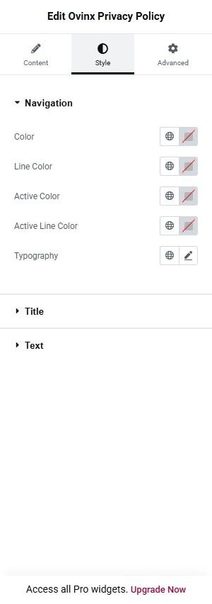 Ovinx Privacy Policy style