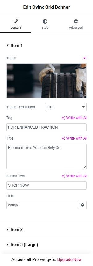 Ovinx Grid Banner content