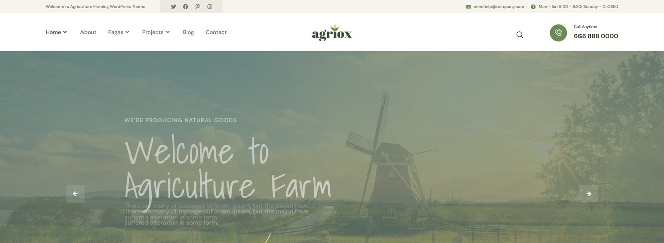 Agriox – Agriculture Farming Template Kit