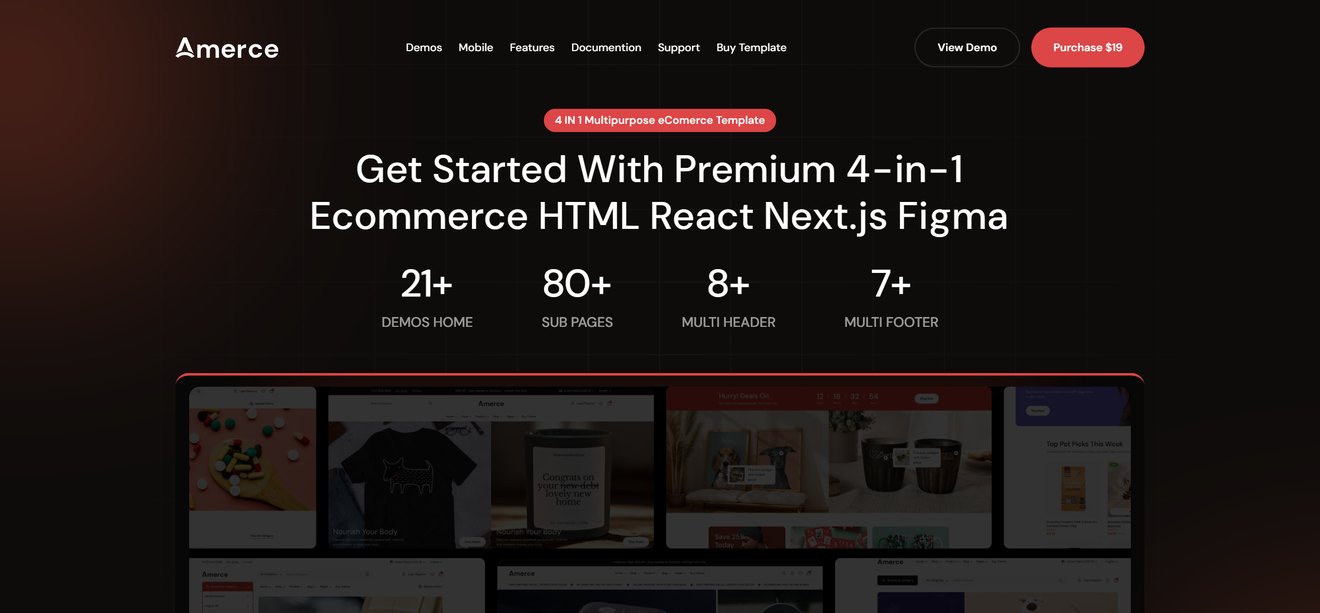 Amerce – Multipurpose eCommerce HTML, Bootstrap Template